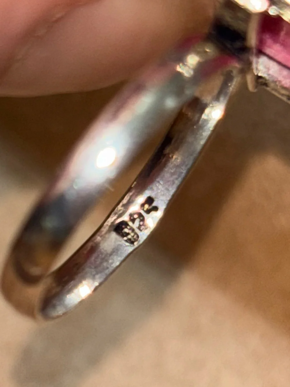 Sterling Silver Pink Statement Ring